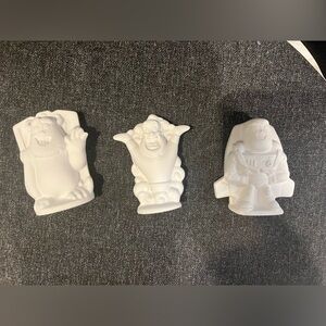 Disney Cartoon Character Figurines Set Ceramic to Paint